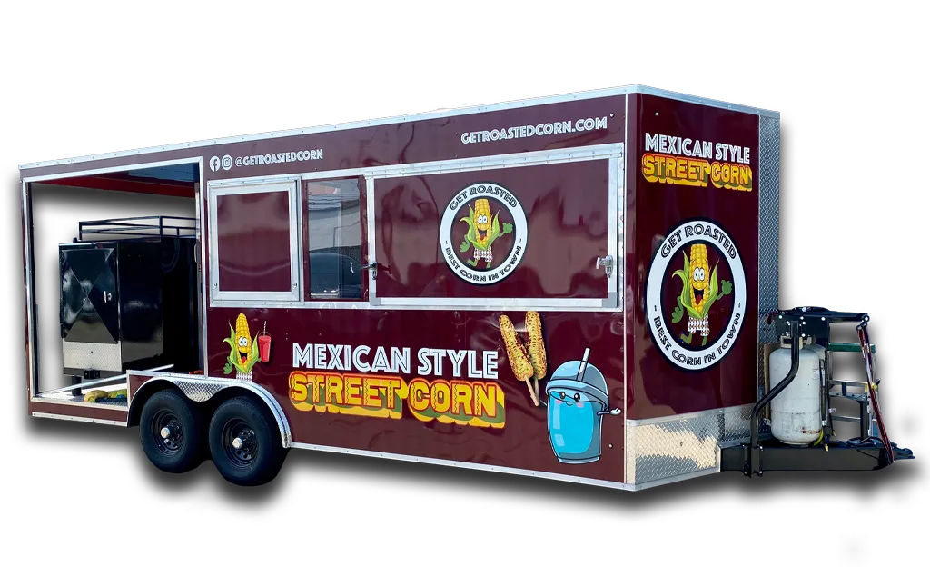 Commercial Vehicle Wrap Trailer Right Mexican Style Street Corn