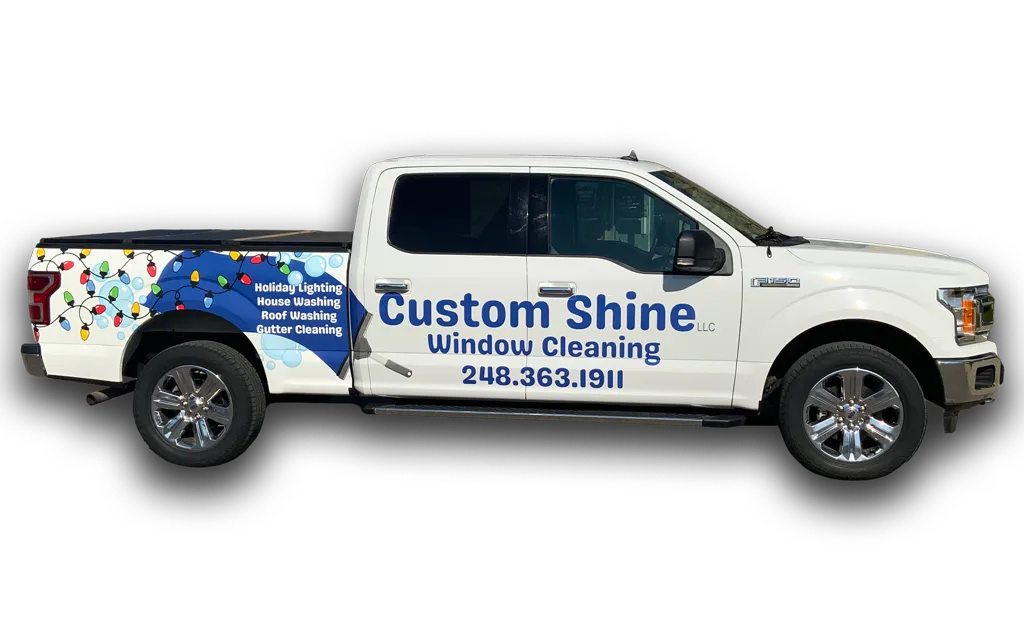 Commercial Vehicle Wrap Truck Right Custom Shine Window Cleaning