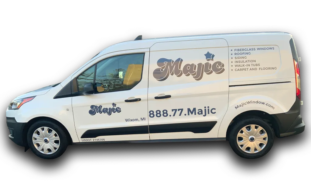 Commercial Vehicle Wrap Van Left Magic Windows