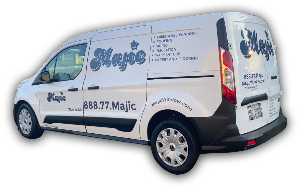 Commercial Vehicle Wrap Van Left Majic Windows