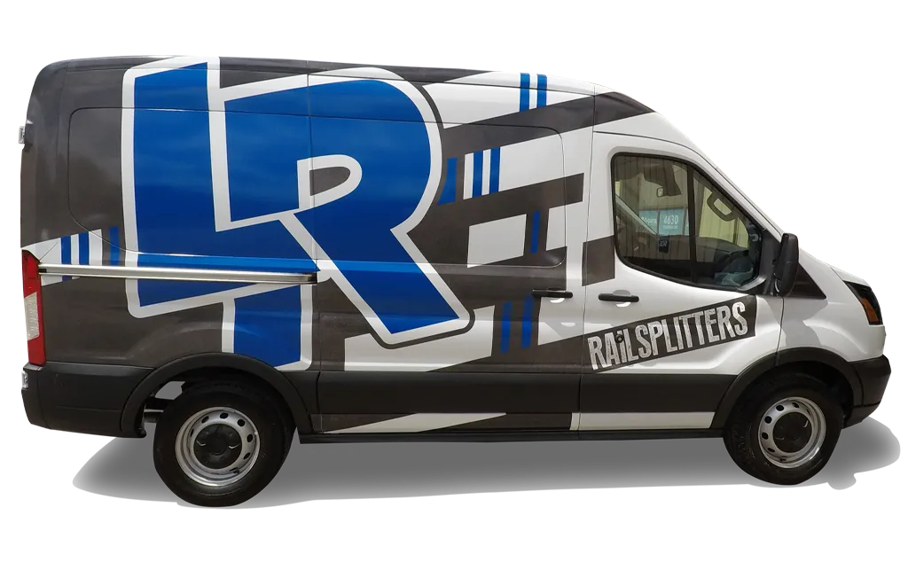 Commercial Vehicle Wrap Van Right Rail Splitters