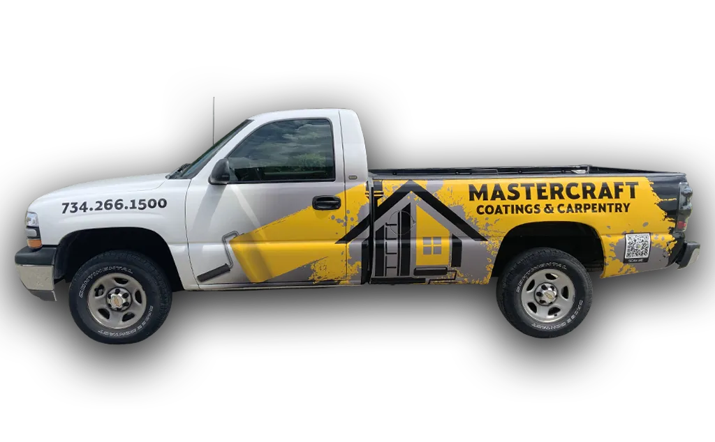 Contour Graphix Vehicle Wrap 3 Mastercraft Coatings and Carpentry Truck Left