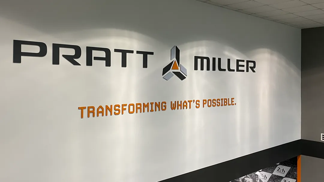 Custom Business Sign Pratt Miller Custom Wall Sign 2