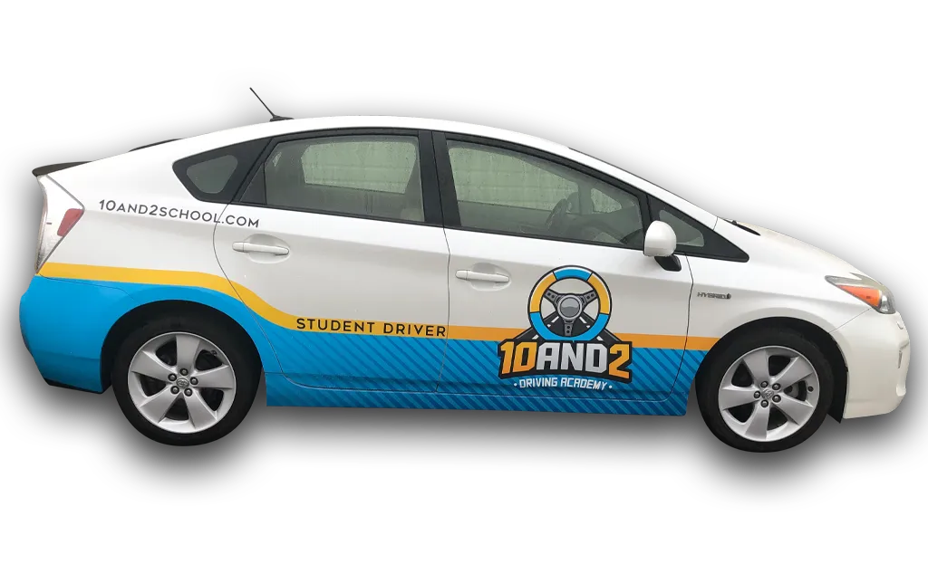 Commercial Vehicle Wrap Sedan 10and2 Driving School Right