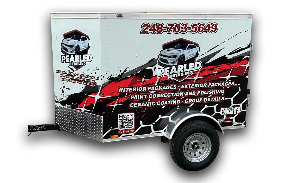 Commercial Vehicle Wrap Trailer Pearled Left