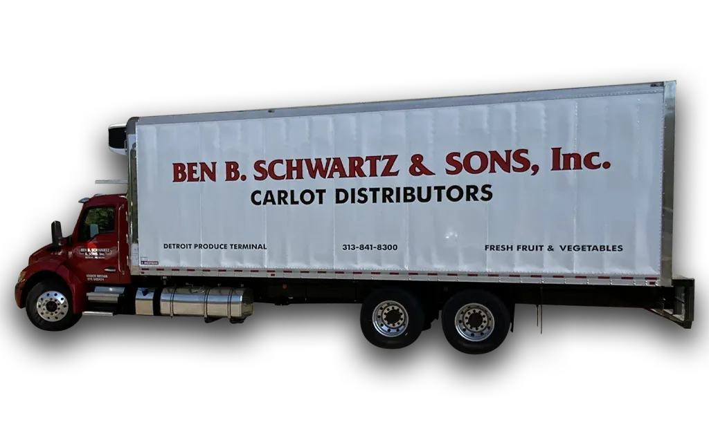 Commercial Vehicle Wrap Truck Swartz and Sons Left