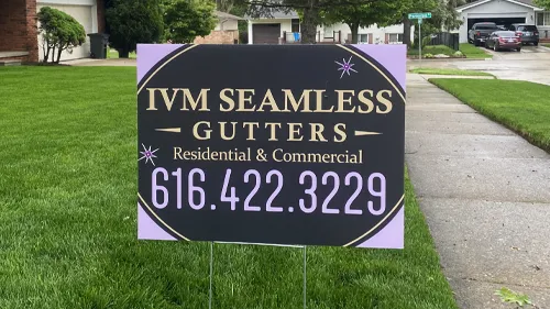 Seemless Gutters Yard Sign